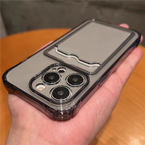 Funda de TPU para iPhone 16 15 14 13 Pro Max 11 12 X XR XS 8 Plus SE, Transparente, con Ranura para Tarjetas, Antigolpes, Tipo Cartera - Product Image 3