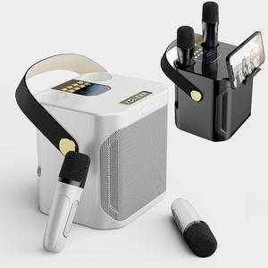 ลำโพงคาราโอเกะพกพา 3000mAh สำหรับ<span class=keywords><strong>เครื่อง</strong></span>เล่น MP3 5.4 นิ้ว พร้อมซับวูฟเฟอร์ ช่องต่อ USB/AUX ไมโครโฟน 2 ตัว สำหรับงานปาร์ตี้ครอบครัวกลางแจ้ง - Product Image 2