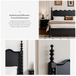 Lit double king size en bois massif de style <span class=keywords><strong>nordique</strong></span> moderne avec support en bois de pin de Nouvelle-Zélande et chêne rouge pour mobilier de chambre - Product Image 3