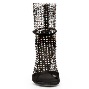 Sandali con Cristalli Luccicanti Economici <span class=keywords><strong>Scarpe</strong></span> da <span class=keywords><strong>Donna</strong></span> Brillanti con Tacco Alto di Qualità - Product Image 3