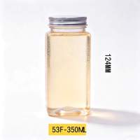 Capsule de scellage à vis pour jus de café, logo personnalisé, transparente, 350 ml, anti-fuite