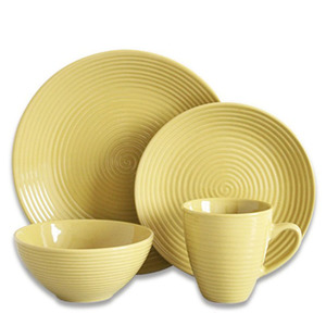 Juegos de vajilla de porcelana fina, vajilla blanca de <span class=keywords><strong>dos</strong></span> tonos/en relieve con platos y tazas, novedad - Product Image 4