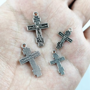 Pendentif religieux en forme de croix de Jésus de 18x29 mm, Coxpahn Cnacnn, pour la fabrication de colliers, principalement en alliage <span class=keywords><strong>orthodoxe</strong></span> - Product Image 2
