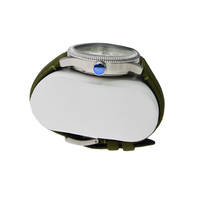 2022 de lujo verde del ejército correa de cuero miyota 9039 9015 movimiento automático de logotipo personalizado reloj automático para hombres