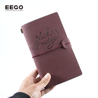 Carnet de voyage personnalisé format A5, couverture en cuir PU vintage rechargeable, fait main, avec sangle élastique