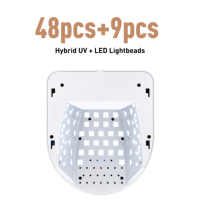 Lampe UV LED professionnelle 57 perles haute puissance à séchage rapide pour vernis gel double zone, fonction un doigt, pour nail art
