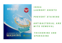Feuilles de linge écologiques personnalisées IKEDA feuilles de lavage jetables pour vêtements 30 feuilles/boîte en gros