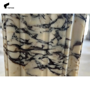 Tostone, бестселлер, отдельно стоящий, Calacatta Viola, итальянский мраморный камин, обрамленный для отеля, индивидуально разработанный для проживания - Product Image 4