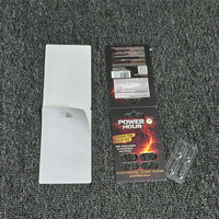 Carte de présentation suspendue personnalisée imprimée, auto-adhésive, pliable, pour blister, scellage à froid, pour 4 pilules ou capsules de suppléments