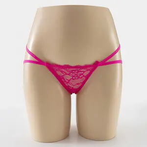 Bikini OEM à dos ouvert en dentelle de luxe de haute qualité pour la Saint-Valentin sous-vêtements sexy sans entrejambe pour femme