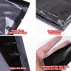 Emballage de <span class=keywords><strong>sac</strong></span> alimentaire personnalisé pochette scellée embossée noire et transparente pour économiser la viande en surface sacs <span class=keywords><strong>sous</strong></span> <span class=keywords><strong>vide</strong></span> en nylon texturé noir - Product Image 3