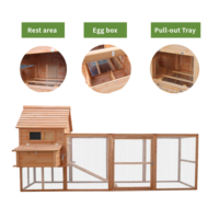 Meilleure vente en gros d'usine grand poulailler en bois imperméable personnalisé à l'eau à vendre