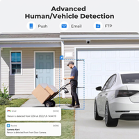 Caméra de sécurité PoE Fansu 5MP RLC-520A, caméra dôme filaire 2K, surveillance extérieure, vision nocturne, détection des personnes, des véhicules et des animaux