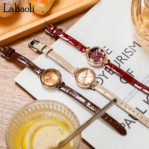 Reloj de Cuarzo de Lujo para Mujer, Correa de Cuero Cuadrada, Estilo Ejecutivo, Esfera Simple con Manecillas, Cristal de Acero Inoxidable Personalizado - Product Image 1