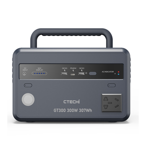 Générateur solaire à cycle profond <span class=keywords><strong>CTECHi</strong></span>, batterie au lithium LiFePO4, sortie AC/DC 300W, 307Wh, station d'alimentation solaire portable, batterie externe - Product Image 1