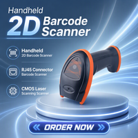 Lecteur de codes-barres 2D sans fil industriel portable, lecteur CMOS, support pour entrepôt, inventaire, stock