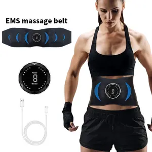 Estimulador elétrico sem fio USB para emagrecimento, terapia de cintura, treinador fitness, correia elétrica de massagem abdominal
