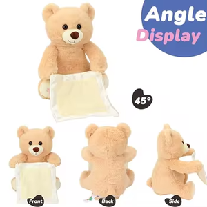 Gấu bông có logo tùy chỉnh, đồ chơi nhồi bông phát nhạc, nói chuyện, kèm chăn an toàn thêu - Product Image 4