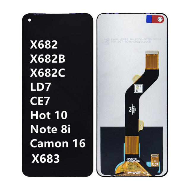For Infinix X683 X682 X682B CE7 EC7J KE7 LD7 Camon16 Spark6 Hot10 Pova Note 8i Touch Display Screen for Tecno Infinix Itel Lcd