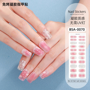 Pegatinas de Gel 3D para Uñas con Diseño Floral, Sin Necesidad de UV, Parches de Arte de Uñas Estilo Francés, Pegatinas Instantáneas de Manicura en Gel, Venta al Por Mayor - Product Image 6