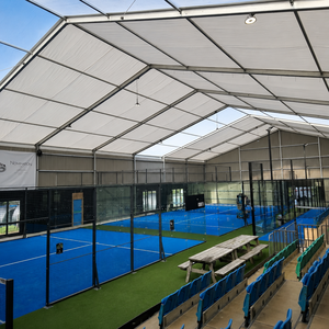 Tenda per Campo da Padel Indoor, Tetto Poligonale Resistente, <span class=keywords><strong>Struttura</strong></span> in Alluminio per Arena da Tennis - Product Image 1