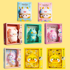 Sản Phẩm Sinh Thái Thân Thiện <span class=keywords><strong>3D</strong></span> Cartoon Slow Rising Frog Tạp Chí Nhật Ký Dễ Thương A5 PU Leather Giải Nén Máy Tính Xách Tay Cho Cô Gái - Product Image 2