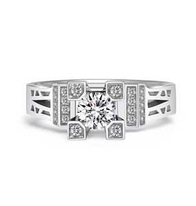 Bague de fête en argent 925 pour femme, bijou féminin avec 1 mkanite, bijou de pierres précieuses - Product Image 1