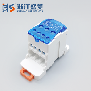 Conectores de Fios Elétricos UKK 80A Universais Unipolares para Distribuição de Energia em Caixa de Junção Terminal de Trilho Din - Product Image 1