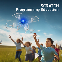 DWI Dowellin STEM Education DIY RC Drone Kit Programmable Télécommande Jouet pour Enfants Comprend des Batteries