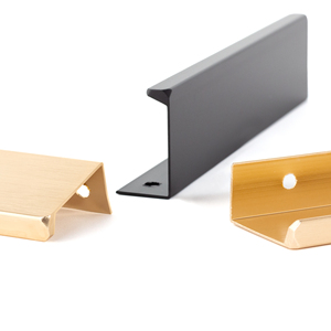 Mat Siyah ve Altın Renkli Gizli Alüminyum Alaşımlı Çekmece Kulpları, Gardırop Dolabı için Mobilya Kapı Kolu - Product Image 4