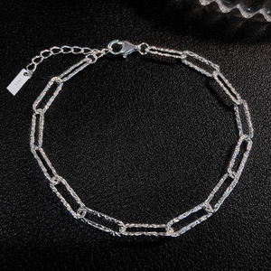 Vòng tay dây xích kiểu kẹp giấy 3.5mm, bạc Ý 925 nguyên chất, thủ công, mã RINNTIN SB120 - Product Image 1