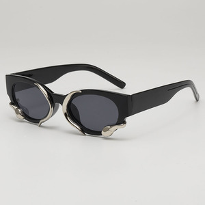 Glazzy แว่นตากันแดด Y2K สำหรับทุกเพศพร้อมเฉดสี<span class=keywords><strong>งู</strong></span>แว่นกันแดดทรงรีกรอบสไตล์พังก์วัสดุจากโรงงานขายส่ง - Product Image 4