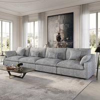 ATUNUS Drop Shipping Chenille Leinen Mix Stoff Wohnzimmer Nordic Minimalist Schwarz Weiß Grau Modular Sectional Couch Sofa Set
