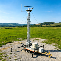Vente en gros de tour de télécommunication mobile sur remorque COW en acier galvanisé à chaud pour mât d'antenne télescopique multi-sections 4G 5G d'urgence