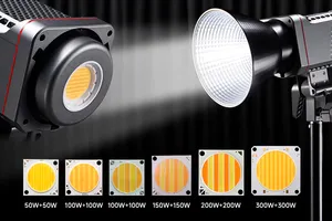 Bi-color Video Film Lighting Ultra Brightness Ra95 Warm + Cool White CRI>95Ra Dual Color 300W+300W COB LED Chip