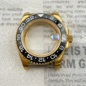 Caja de reloj Mod de 40mm de acero inoxidable dorado de alta resistencia al agua, cristal de zafiro, compatible con <span class=keywords><strong>Gmt</strong></span> NH34 NH35, caja de reloj de Metal con movimiento - Product Image 5