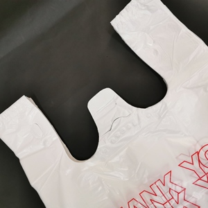 Bolsa de Plástico HDPE Tipo Camiseta con Asa para Supermercado Personalizada 'Gracias' - Product Image 2