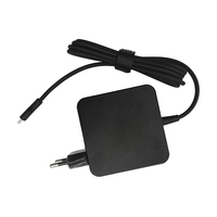 Adaptateur secteur USB-C 65W pour ordinateur portable, chargeur universel Type-C avec boîtier en plastique PC pour ordinateur portable et téléphone