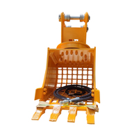 Aksesoris Excavator 1 Ton hingga 80 Ton, Hydraulic 360 Rotating Tilting Bucket, Rotary Digging Bucket
