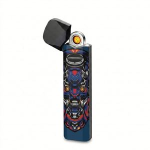 Slim Flameless Creative Metal Electric USB Rechargeable Cigarette <b>Lighter</b> <b>Windproof</b> Plasma Arc with Custom Logo for Gifts - Product Image 2