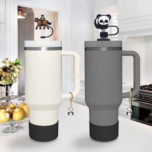 Ensemble d'accessoires pour gobelets de 30oz et 40oz à la mode de dessin animé comprenant <span class=keywords><strong>2</strong></span> bouchons en paille en silicone, 1 bouchon de déversement et 1 chaîne - Product Image 6