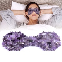 Masque oculaire en pierre naturelle de Jade Quartz Rose, livraison gratuite, massage des yeux, améthyste, massage du visage, Aventurine, Mini-masque de sommeil