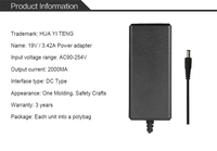 Adaptador de Corriente con Certificación CE ETL FCC GS RCM KC, Enchufe DC, Puerto C8, 45W 15V 3A para Monitor de PC, LED, Computadora, Impresora