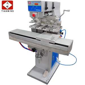 4 Color Closed Ink Cup Pad <b>Printing</b> <b>Machine</b> With Shuttle Worktable for Print Plastic Hanger - Product Image 4