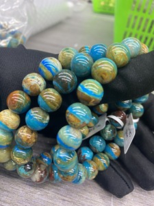 סיטונאי אופל כחול טבעי 75% הנחה צמיד קריסטל מיקס גדלים חרוזים צמיד חרוזי אבני חן לתכשיטים - Product Image 2