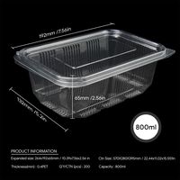 Boîte à gâteau en plastique transparent PET personnalisée, conteneur pour pâtisserie, dessert, emballage pour cupcakes et biscuits, boîte alimentaire transparente à clapet, OEM