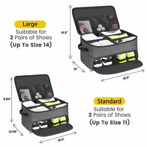 2 paires de chaussures avec compartiment ventilé séparé, sac de rangement pour coffre - Product Image 3