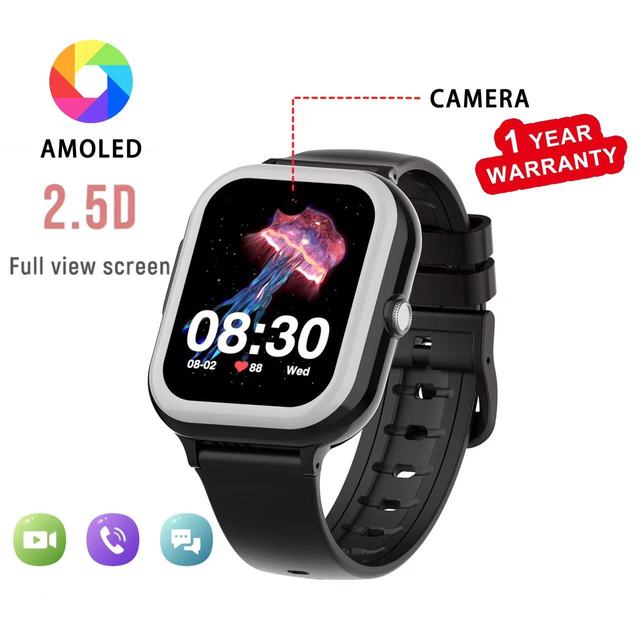 M01 AMOLED 1.78 Inch Touch Screen Smart Watch for Kids Android Model Support Download APP Whatzapp Watch Phone Kids