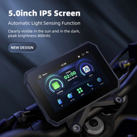 Petite taille 5 pouces Navigation moto étanche Carplay écran d'affichage Portable moto sans fil Android Auto moniteur
