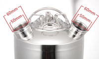 Fût de nettoyage en acier inoxydable, 1 tête/2 têtes/3 têtes fût de lavage 10L / 15L pour votre système de ligne de bière, accessoires de Bar à bière